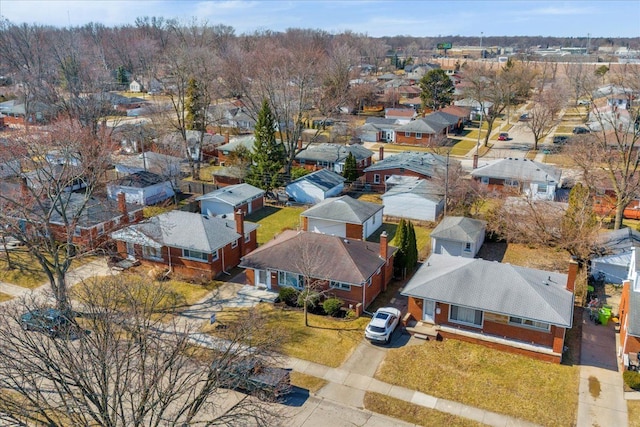 birds eye view of property featuring a residential view