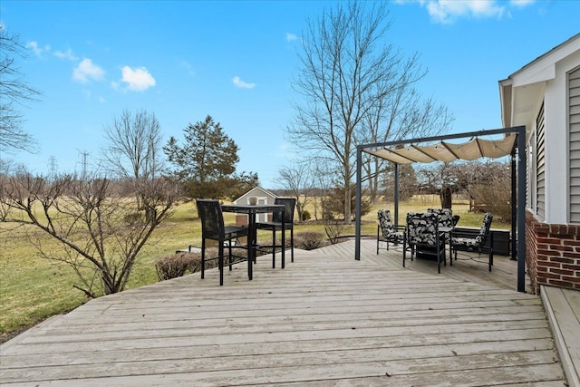 deck featuring outdoor dining space