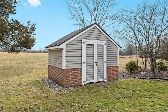 view of shed