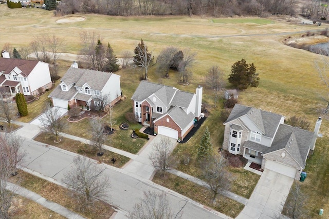 drone / aerial view featuring a residential view