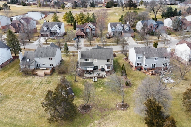 bird's eye view with a residential view