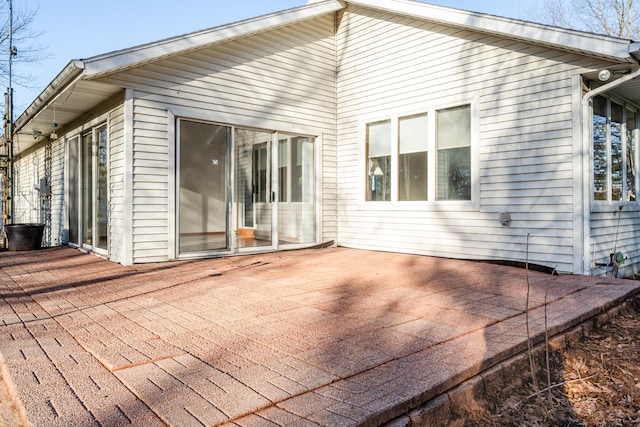 rear view of property with a patio area