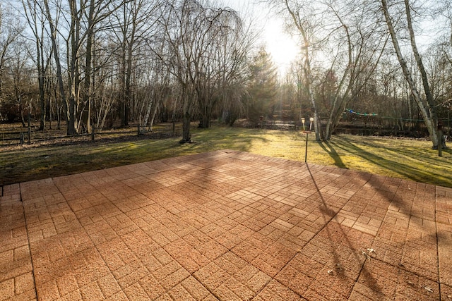 view of patio / terrace featuring volleyball court