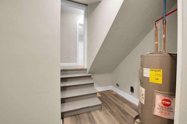 interior space featuring electric water heater