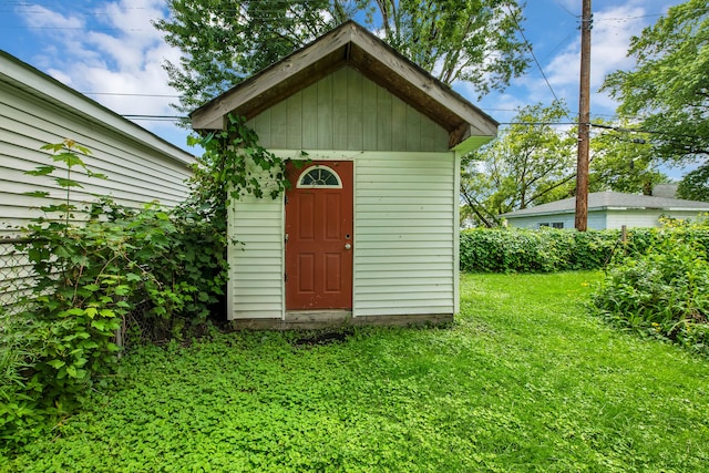 view of shed