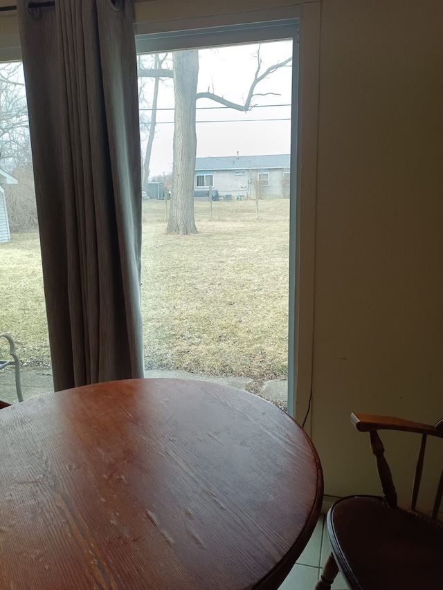 view of dining area