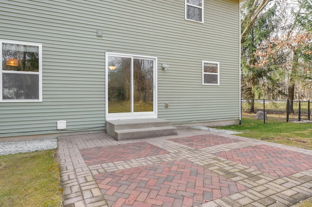 view of patio / terrace with fence