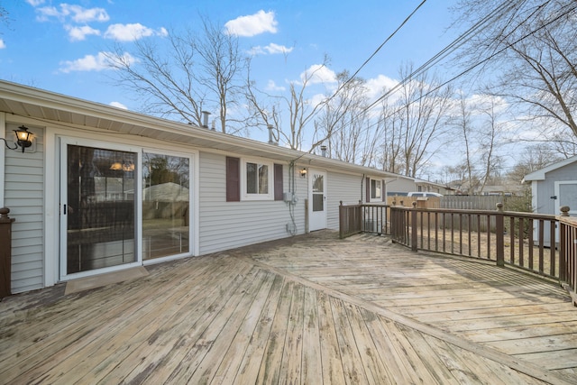 wooden deck with fence