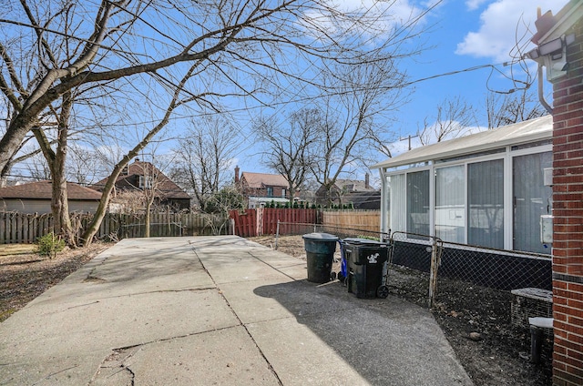 view of patio / terrace with fence