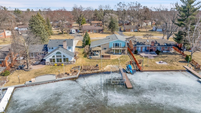 drone / aerial view with a residential view