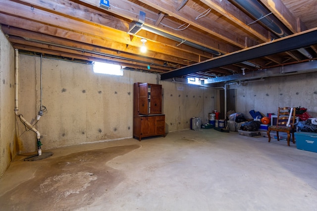 view of basement