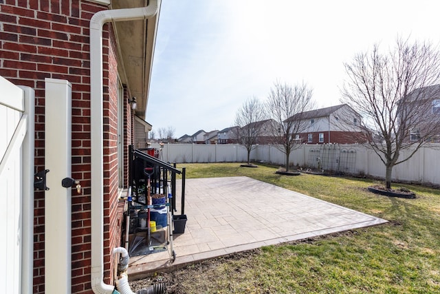 view of patio / terrace with a fenced backyard