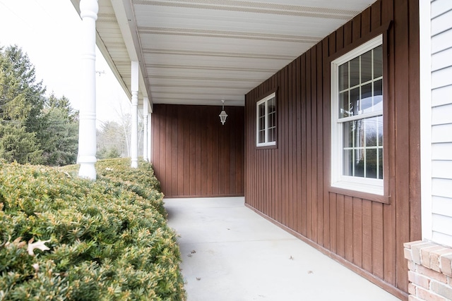 doorway to property with a porch