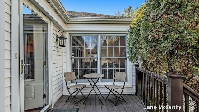 view of wooden deck