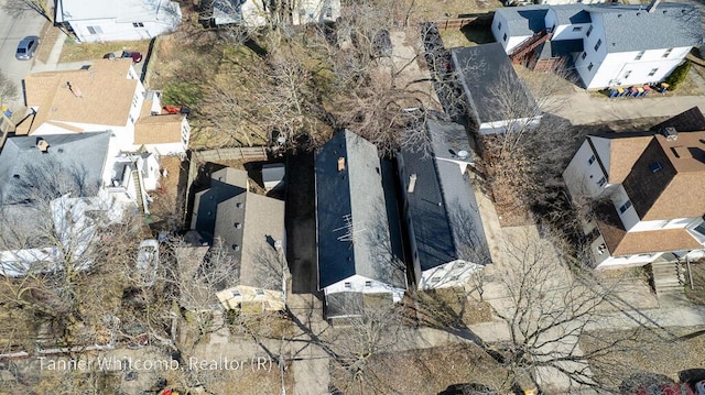 aerial view with a residential view