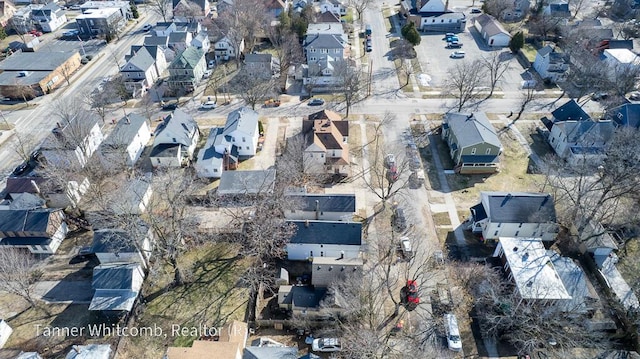 aerial view featuring a residential view