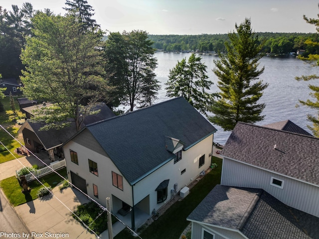 5569 Front St, Newaygo, MI 49337 - drone / aerial view of a large body of water and a heavily wooded area
