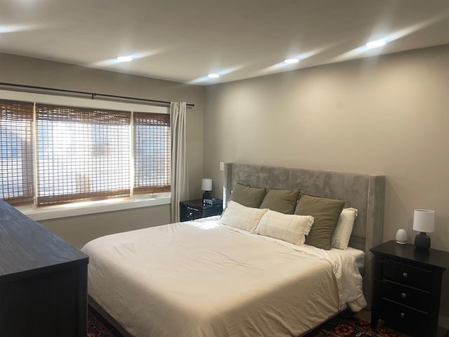 bedroom featuring recessed lighting