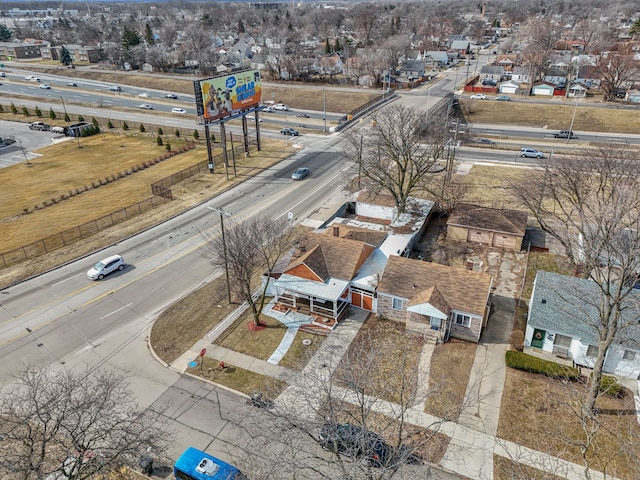 aerial view featuring a residential view