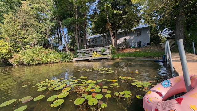 view of dock area