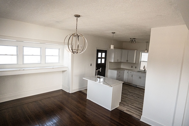 2552 N La Salle Gdns, Detroit, MI 48206 - kitchen with a sink, a wealth of natural light, dark wood-style flooring, and light countertops