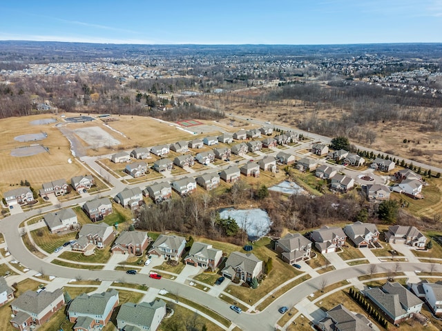 birds eye view of property featuring a residential view