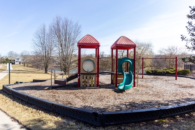 view of community jungle gym