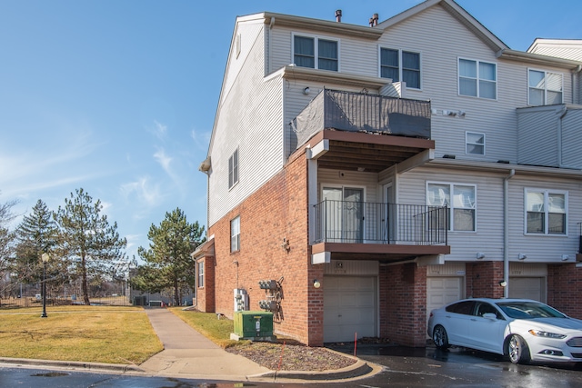 view of property featuring a garage