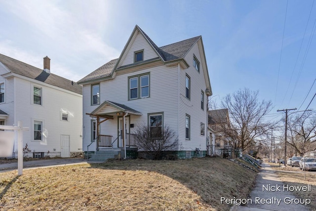 view of front of property with a porch