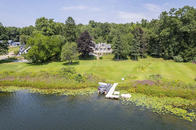 15797 Hillside Dr, Vandalia, MI 49095 - aerial view with a water view