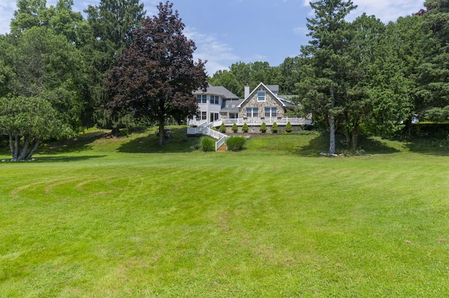 15797 Hillside Dr, Vandalia, MI 49095 - view of yard with stairs