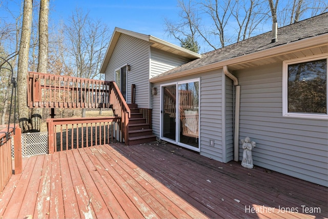 deck with stairway