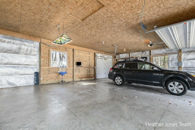 parking garage with a garage door opener