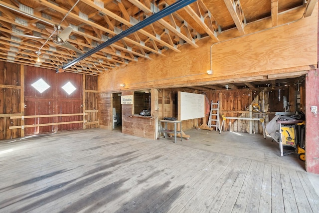 miscellaneous room with wood-type flooring