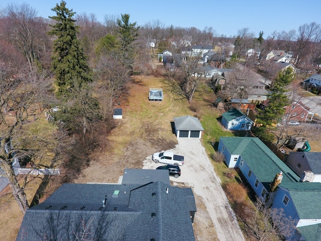 drone / aerial view featuring a residential view