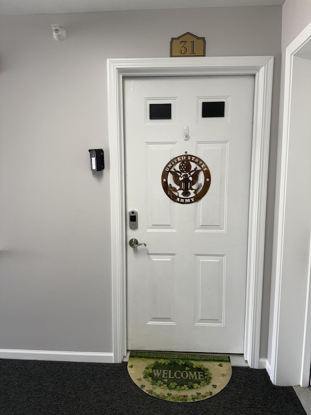 view of doorway to property