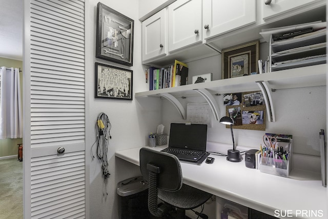 office area featuring carpet floors