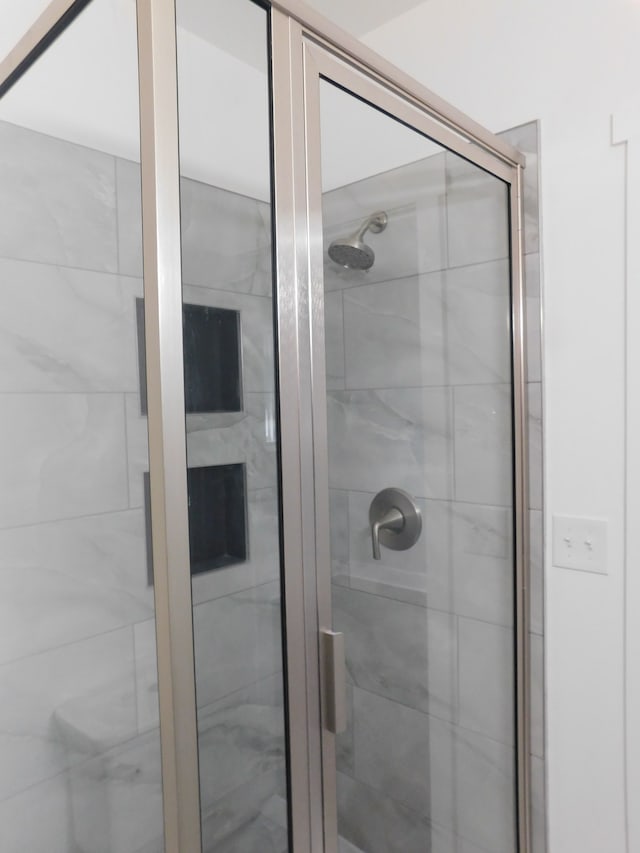 full bathroom with a shower stall