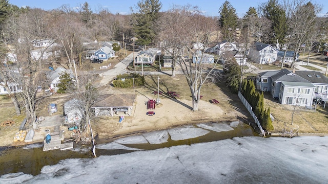 aerial view featuring a residential view