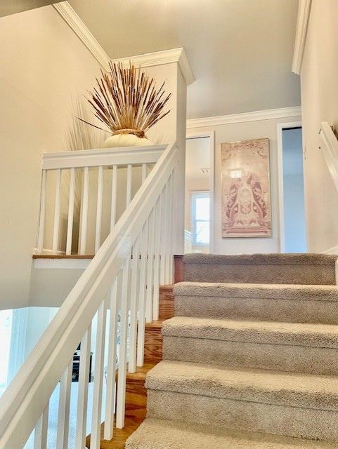 stairs with ornamental molding