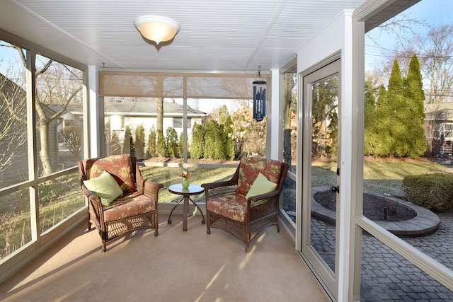 view of sunroom