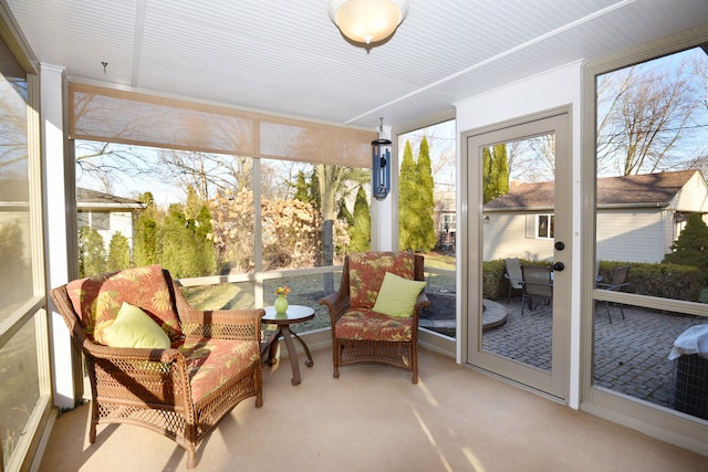 view of sunroom / solarium