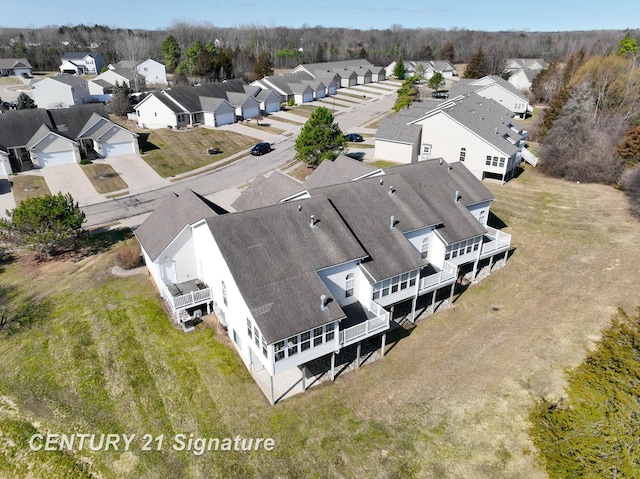 bird's eye view featuring a residential view