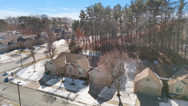 aerial view with a residential view