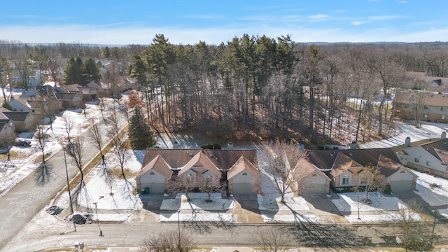 drone / aerial view with a residential view