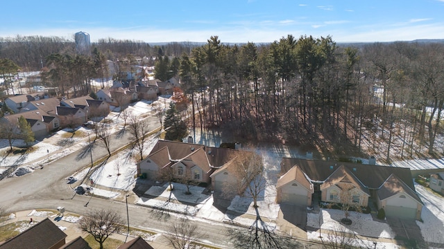 bird's eye view featuring a residential view