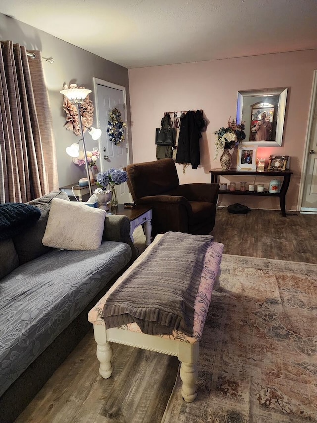 living room featuring wood finished floors