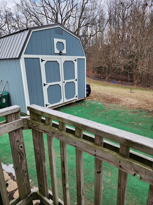 view of shed