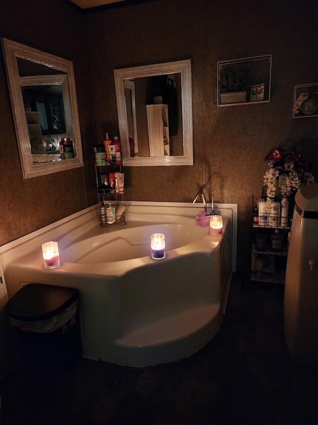 bathroom with a bath