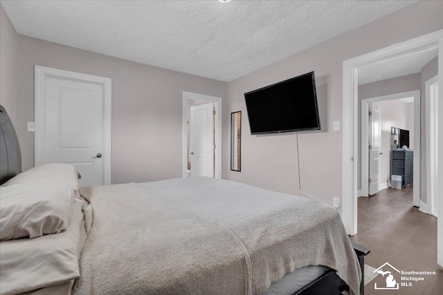 bedroom with a textured ceiling